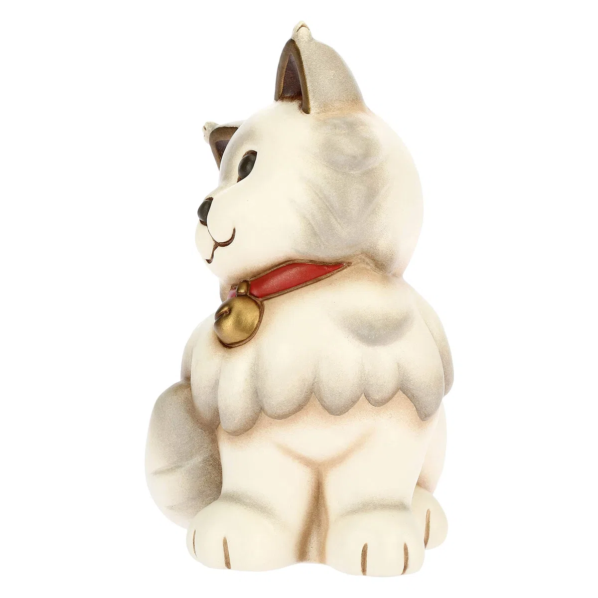 THUN - Gatto Main Coon - Formato Medio - Ceramica - Linea Cani e Gatti - 9,8x7,9x14,15 cm h