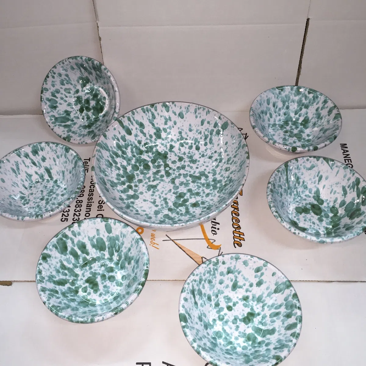 Set 7 Pezzi spaghettata Piu' Sei Ciotole