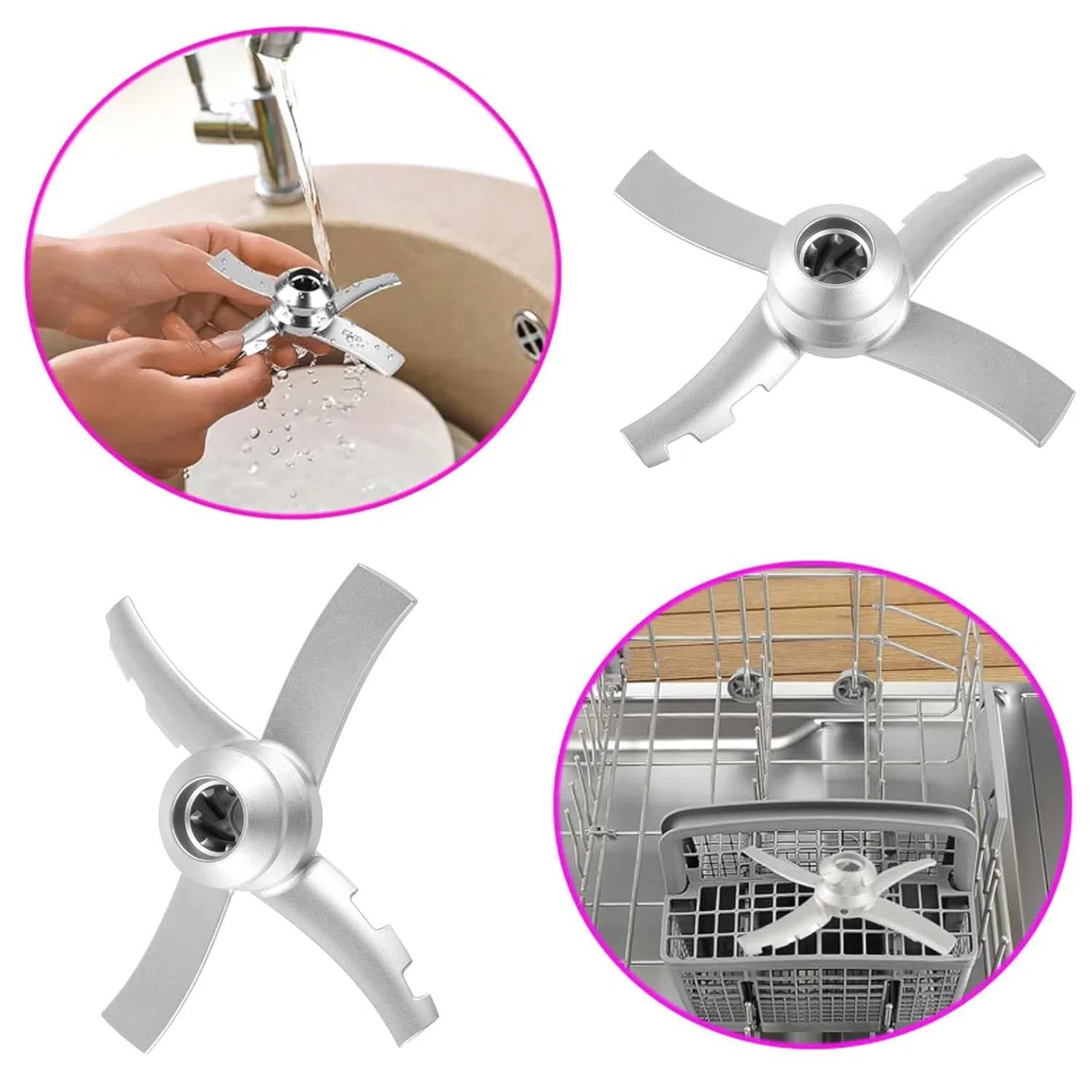 Lama di ricambio compatibile con Ninja Ice Creami Makers serie NC300, Lama di ricambio Accessori Compatibili con Ninja Creamerizer NC301 CN305A CN301CO Acciaio Inossidabile, BPA-frei