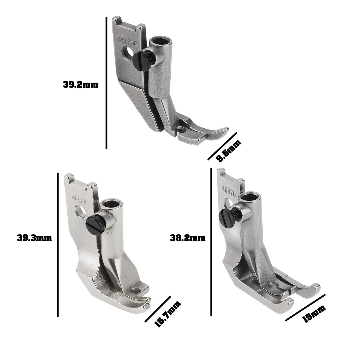 3 Pezzi Piedino Premistoffa Per Macchina Da Cucire Compatibile Con Pfaff 335 145 245 545 1245 OE KP-19029 Piedino Premistoffa Con Doppia Punta Punta Sinistra E Punta Destra