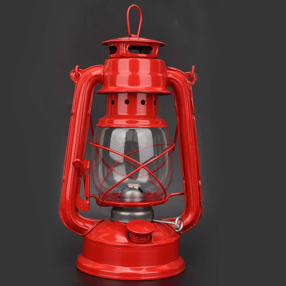 Lanterna a Olio di Cherosene, Lampada a Cherosene Retrò Lampade a Olio Rosso Ferro per Feste Regalo per Interni Ed Esterni, Lampada a Olio a Sospensione