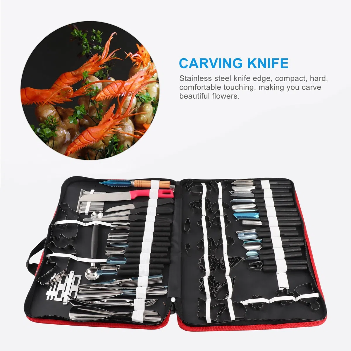 Atyhao 80PCS / Set Set da Intaglio Kit di Strumenti per pelare Intaglio culinario per guarnire Frutta e Verdura