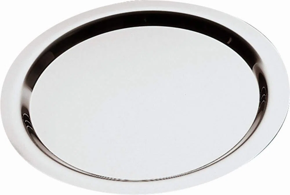 APS 01338 vassoio -FINESSE-, Ø 38 cm, acciaio inox 18/0, rotondo, bordo liscio, spessore 0,7 mm