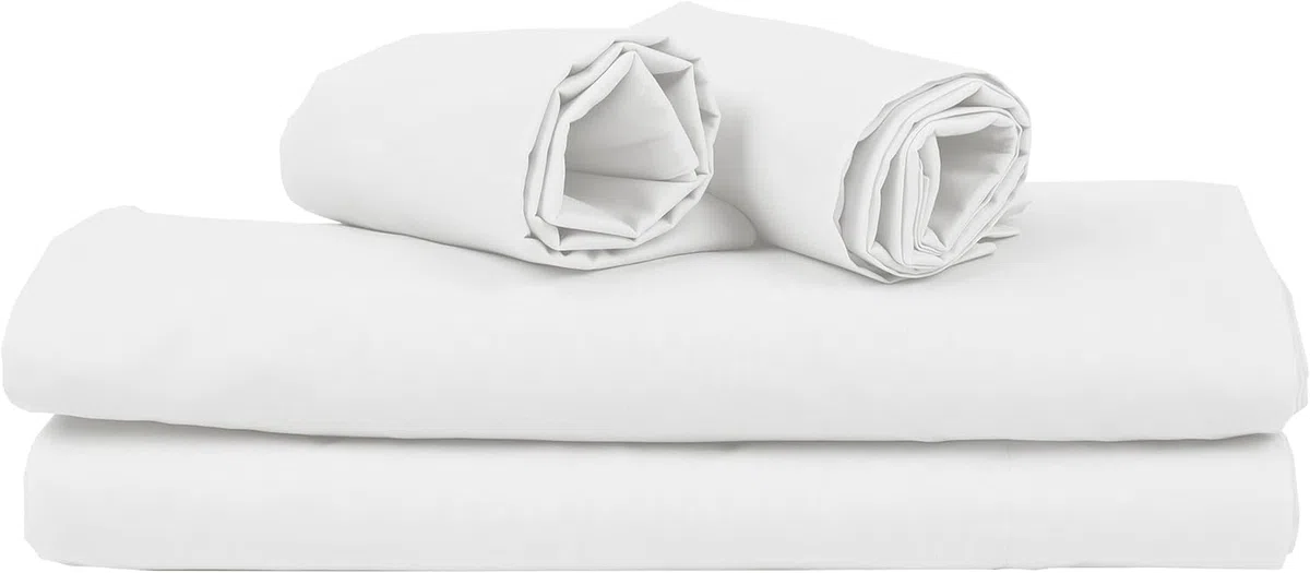 Corredocasa - Completo Lenzuola in Puro Cotone Bianco Extra Made in Italy Fornitura Albergo B&B Hotel Agriturismo -Set Completo Letto Morbido Casa 2 Piazze, Matrimoniale Qualita' Premium