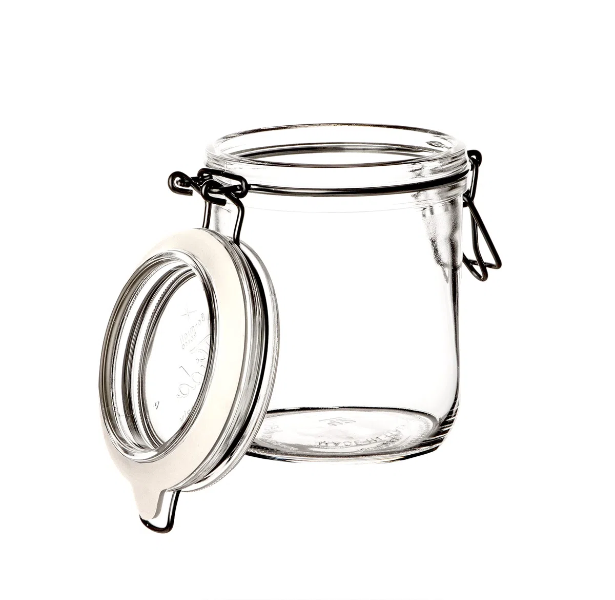 Bormioli Fido Set di 6 vasetti per conserve da 500 ml, con chiusura a leva, rotondi, con coperchio, ermetici