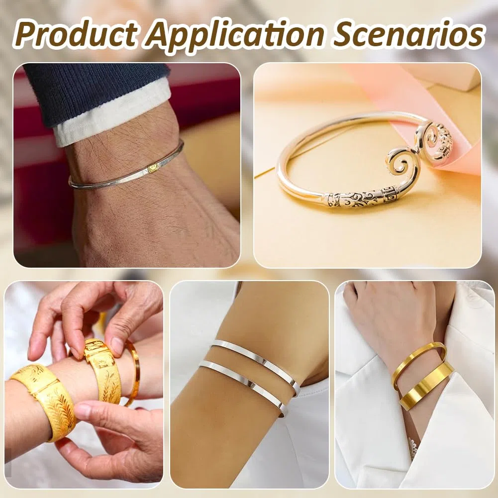 BENECREAT Set di Mandrini per Bracciali, Mandrino per Bracciale Tondo in Acciaio Inossidabile, Regolare Bracciale Creazione di Gioielli Strumento per La Creazione di Gioielli Gioiellieri Fai da Te