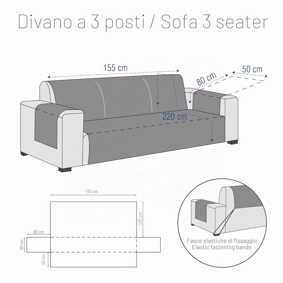Eysa Valkiria pratico salvadivano 3 posti, colore 06