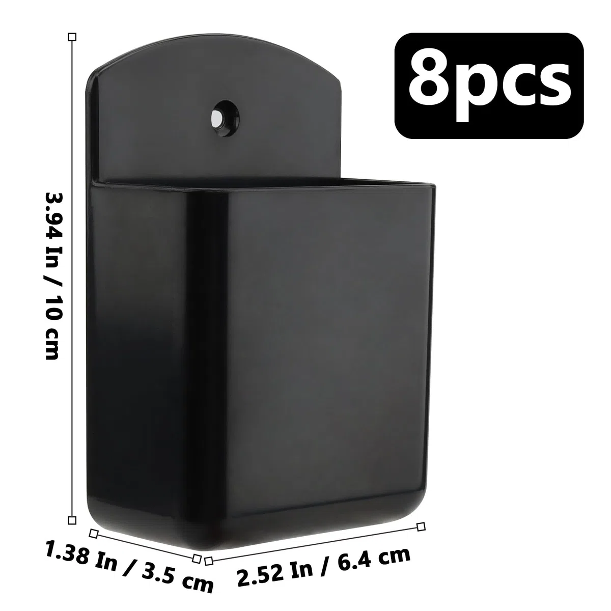 8 pezzi supporto per telecomando nero, autoadesivo, supporto per telecomando, supporto da parete per lettore multimediale, controller, ricarica telefoni cellulari