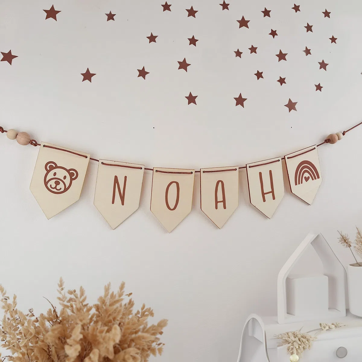 Ghirlanda | bandierine per cameretta dei bambino con nome, set fai da te, made in Germany, decorazione personalizzata