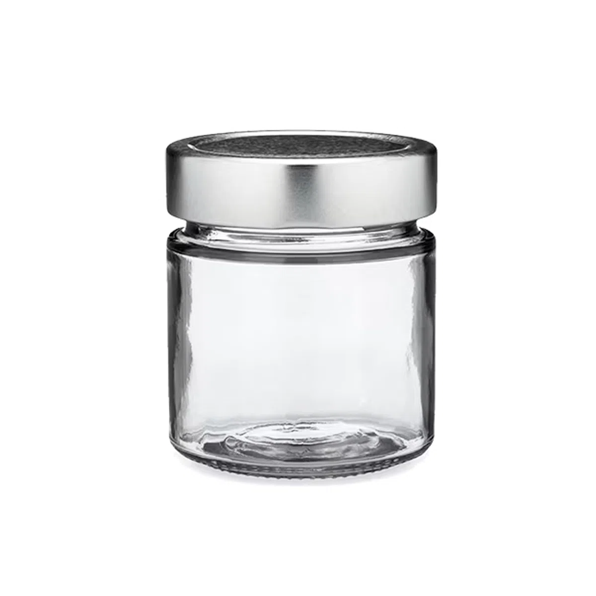 Vasetto in Vetro da 212 ml Rotondo in Confezione da 20 pezzi (212ml - 20 Pezzi) Vuoto con Tappo Alto Argento per Conserve, Marmellate, Miele, Salse, Arredo e Oggettistica, Regalo
