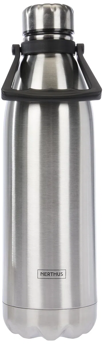 Nerthus FIH 593 593-Thermos a Doppia Parete per Freddo e Caldo. Design Inox di Acciaio Inossidabile Senza BPA. Tappo ermetico, Metallo, 1500 ml