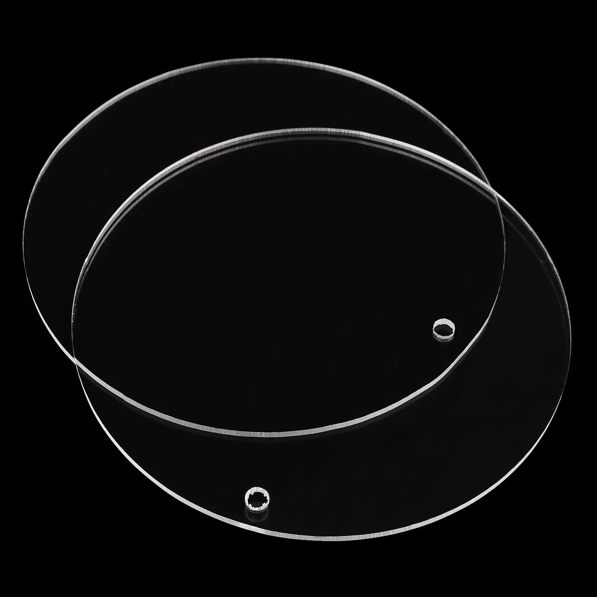 NGOSUET 50 dischi acrilici rotondi da 10 cm, con foro, in Acrilico rotondo, pannello acrilico trasparente, disco rotondo in acrilico per cornici, pittura fai da te