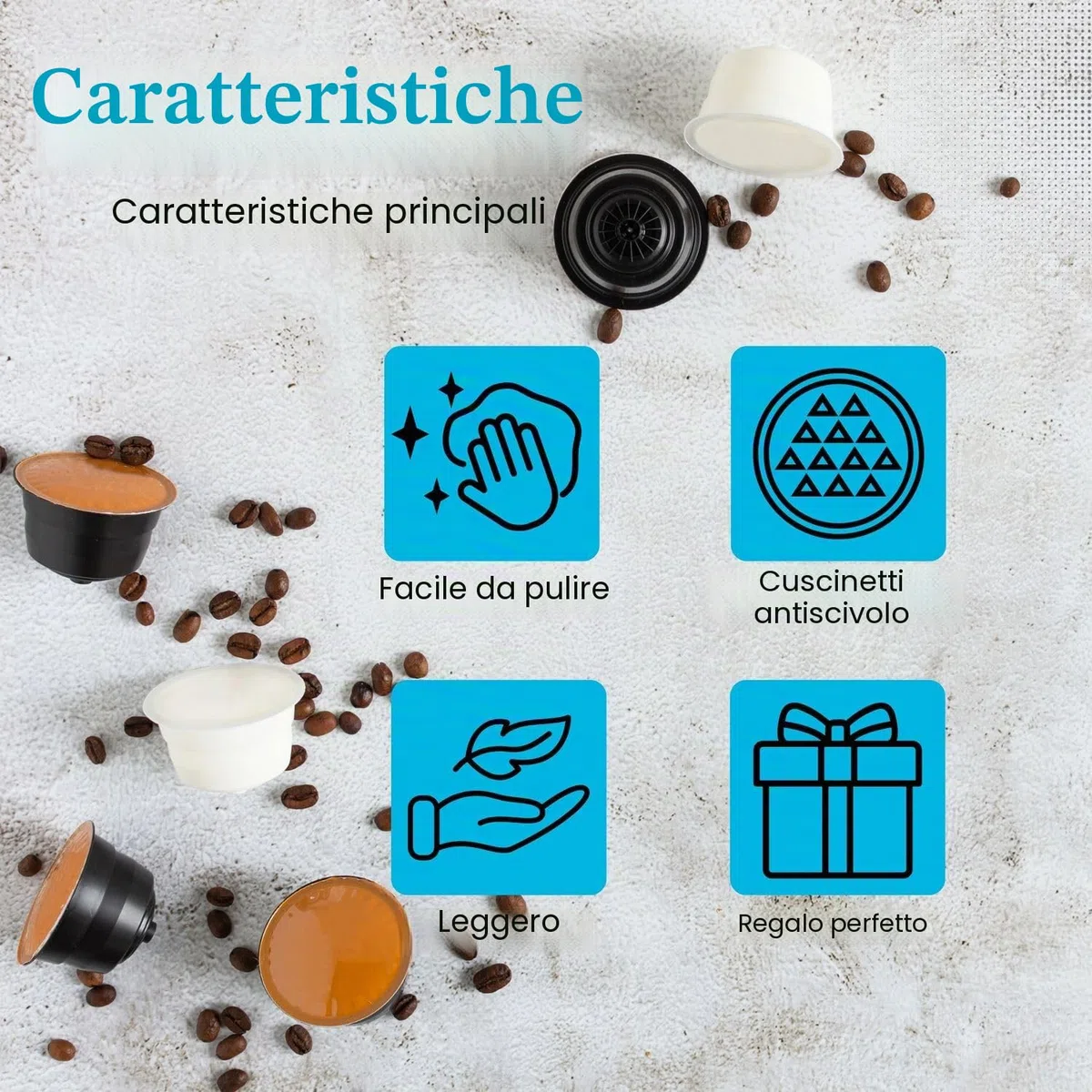 INTIRILIFE Cassetto portacapsule 50 Capsule di caffè- Compatibile con Le Capsule Nespresso -38.2 x 23.2 x 5,6 cm- Cassetto portacapsule Cassetto portacapsule in Nero Macchina per Capsule