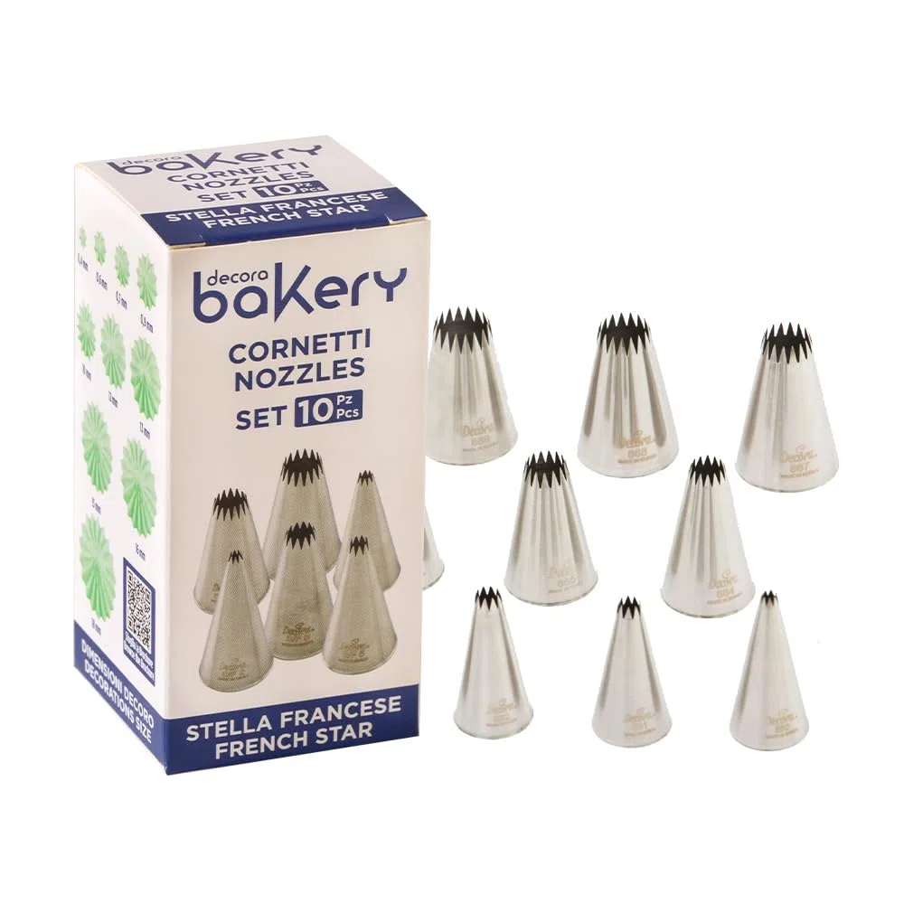 Decora 0263486 Set 10 Cornetti A Stella Francese