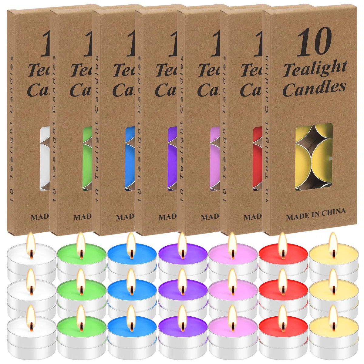 70 lumini in alluminio a lunga combustione, candele non profumate, mini candele tealight per cene romantiche, matrimoni, feste