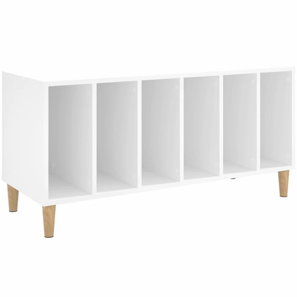 vidaXL Mobile Porta Dischi Bianco 100x38x48 cm in Legno Multistrato