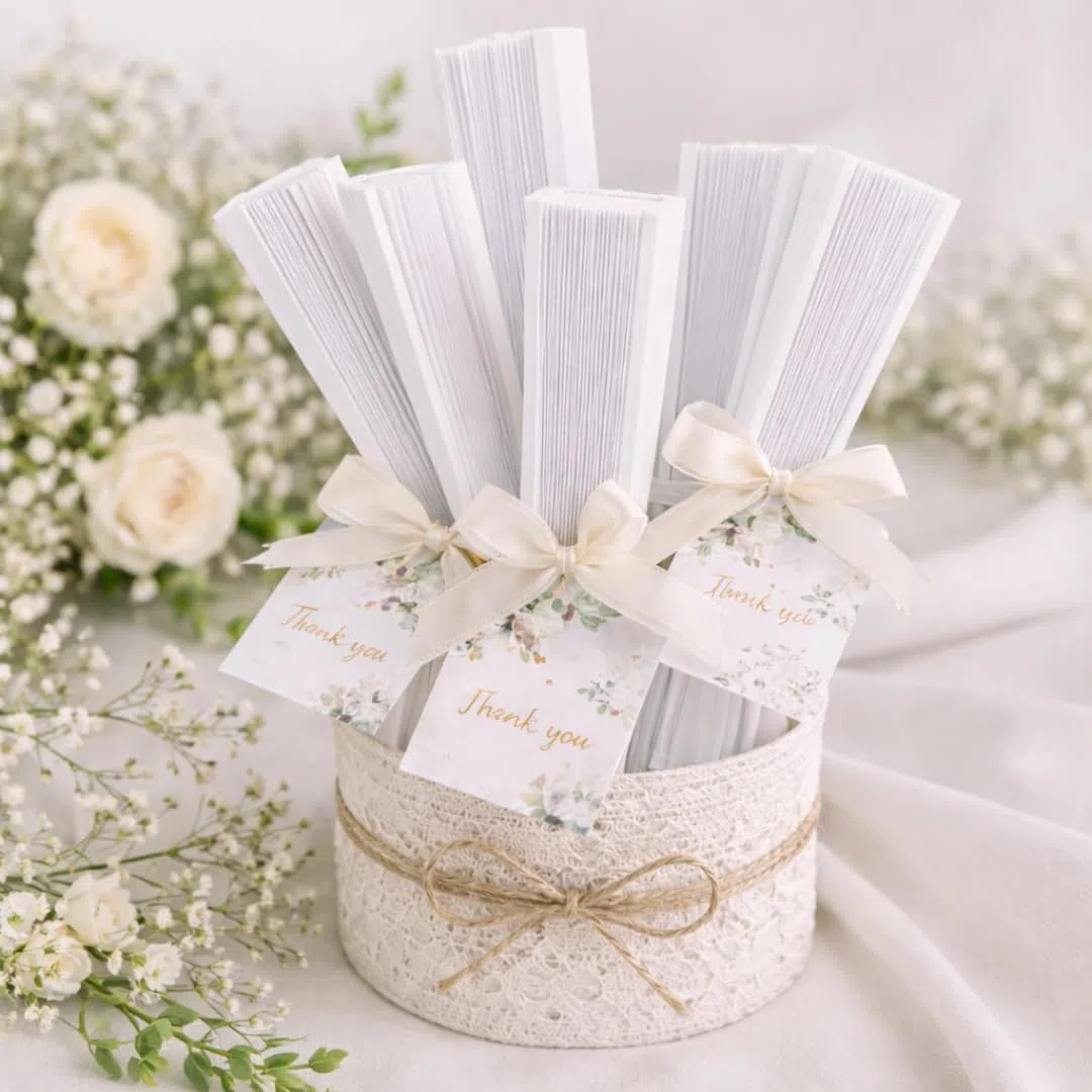 Set Ventagli Pieghevoli in Plastica Bianchi – 12/24/60 Pezzi Ventaglio Bianco Grande – Ideali per Matrimonio, Eventi, Cerimonie e Gadget Ospiti – Leggeri, Resistenti e Riutilizzabili (24, ventaglio)