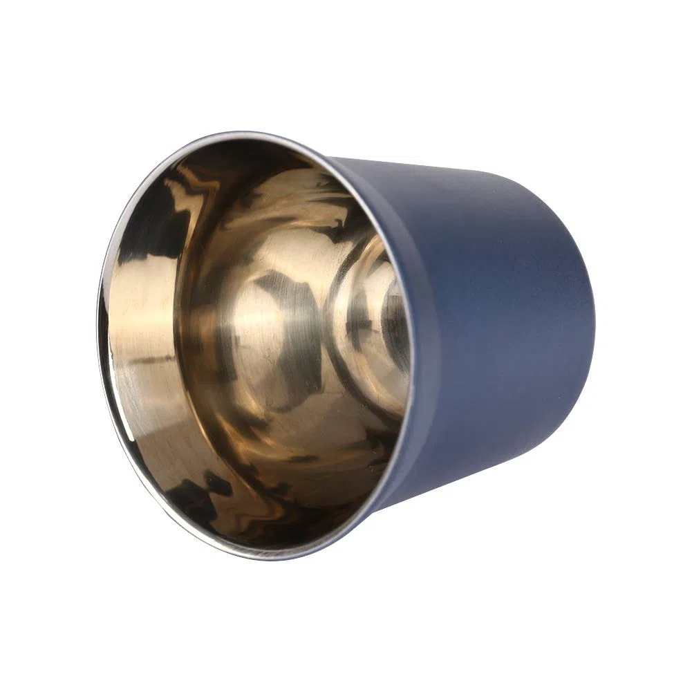 Tazza Di Caffè Tazzine Espresso In Acciaio Inox Doppio Muro Isolato Termicamente Capsula Blu Scuro