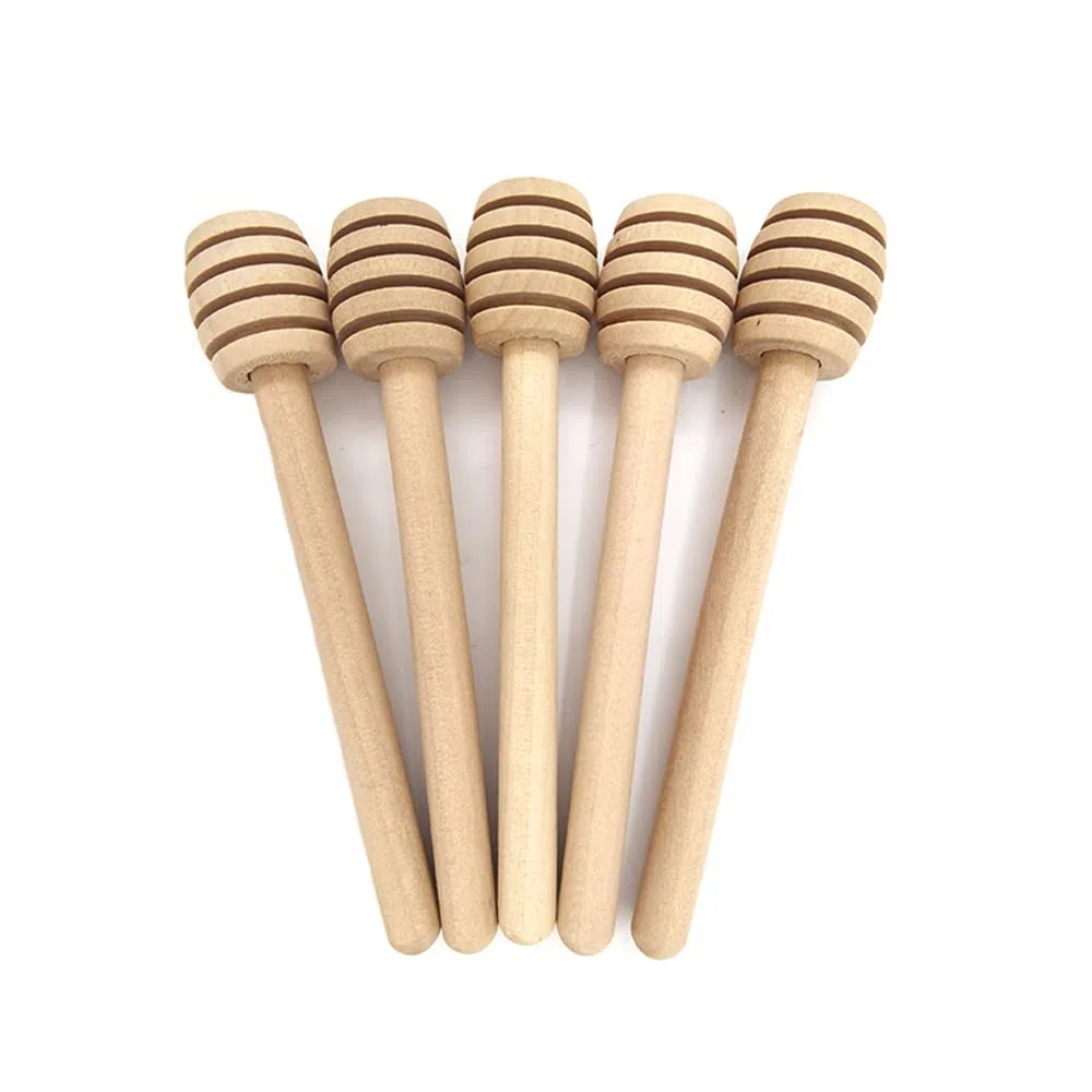 Gors - Spargimiele in legno personalizzato, barretta per mescolare il miele personalizzata, cucchiaio da miele in legno mini personalizzato da 8 cm/10 cm, regalo di nozze, utensili da cucina e dessert