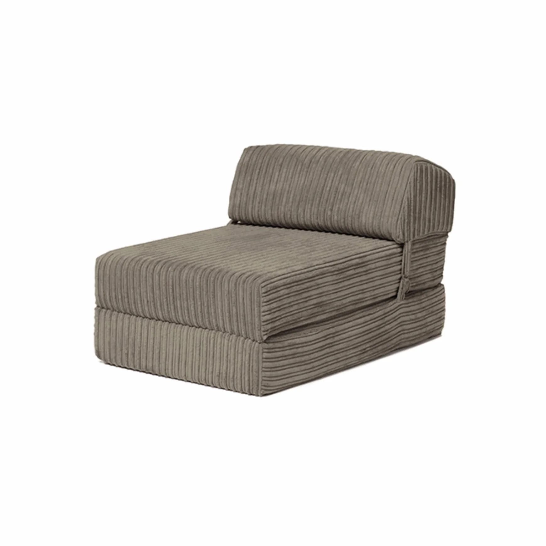 Loft 25 Jumbo Cord pieghevole singolo Futon Z-letto materasso divano | Sleepover Guest Living Room | Sedia morbida e confortevole | Leggero e durevole | Mobili in tessuto di qualità Cord (Acciaio)