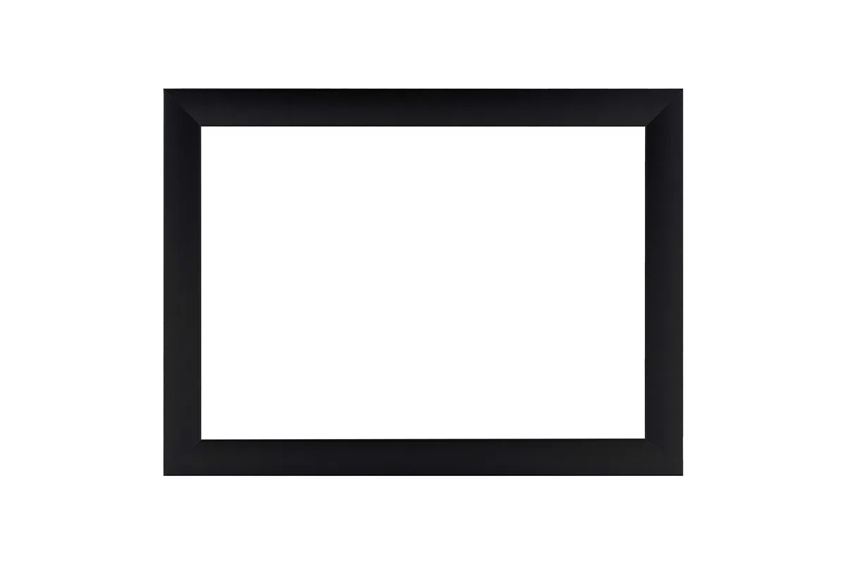 DR35 - Cornice portafoto in legno MDF da 31 x 39 cm (nero opaco), 35 mm di larghezza, con vetro acrilico antiriflesso antiriflesso, parete posteriore stabile e ganci