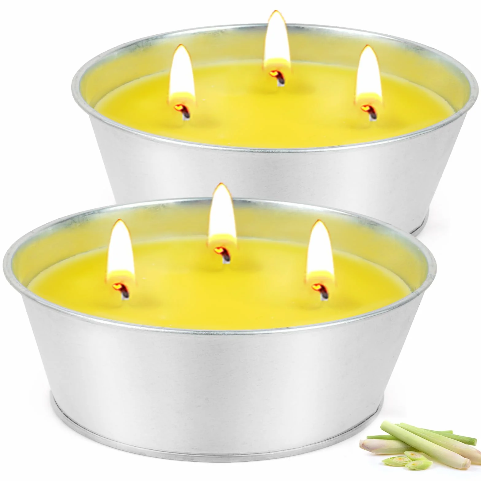Candele Citronella Esterno Grande, 2 * 15oz Velas Citronela Giardino Durata 150-190 Ore, 100% Naturale Cera di Soia con Vela Citronela Olio per Campeggio, Picnic, Barbecue e Interno Riunioni