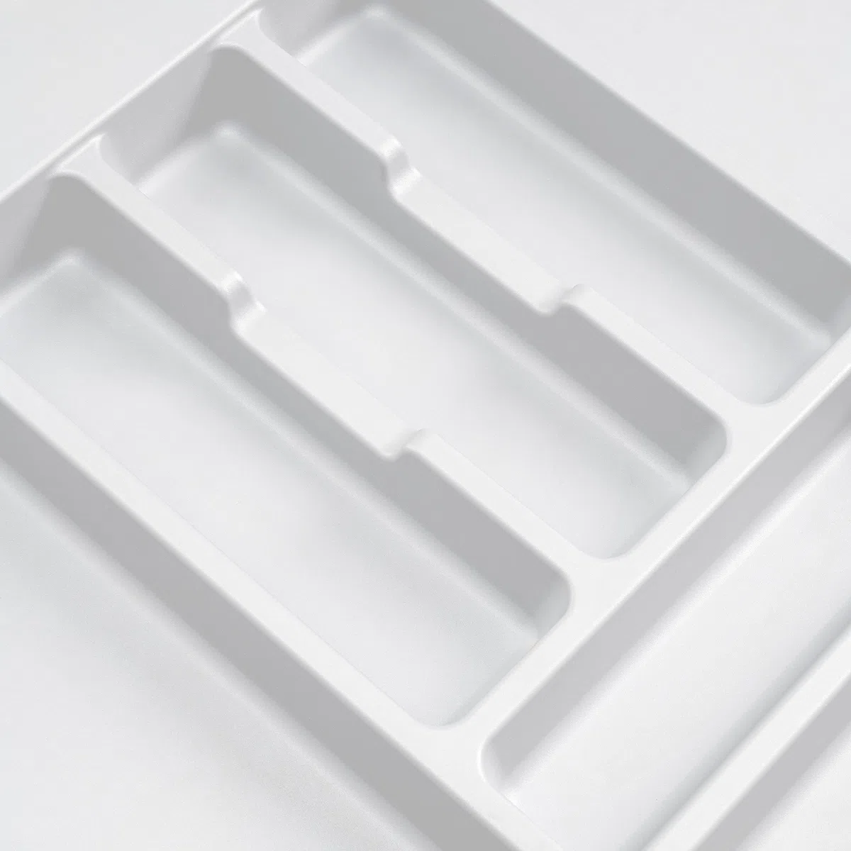 Emuca - Portaposate per cassetto da cucina Vertex/Concept 500, modulo 700 mm, Spalle 16mm, Plastica, bianco