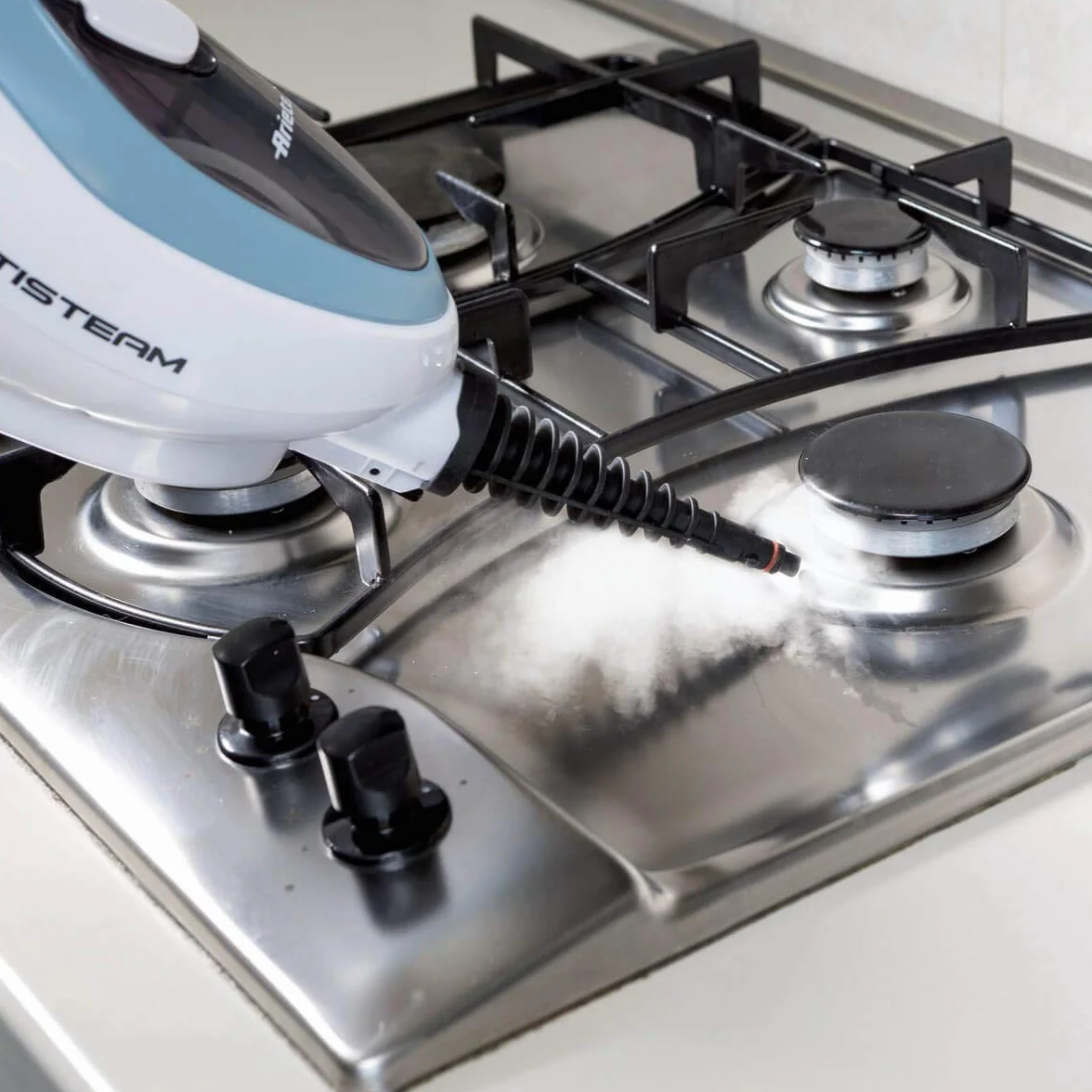 Ariete 4169 Steam Mop Scopa Lavapavimenti a Vapore con Manico Pieghevole, 1500W, Bianco e Azzurro