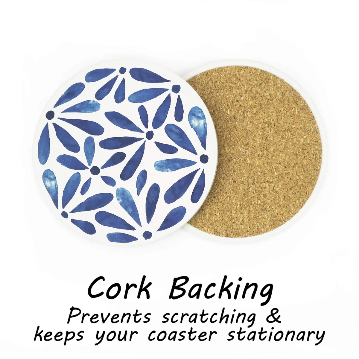 Sottobicchieri per bevande, set di 6 sottobicchieri assorbenti in ceramica con supporto in metallo per bicchieri, tazze, bar, caffè, casa, ufficio, feste