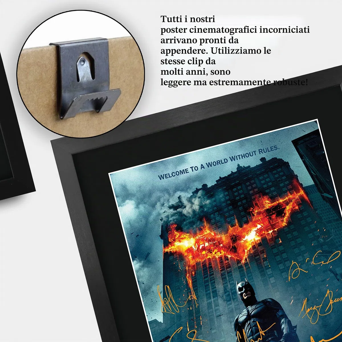 HWC Trading The Dark Knight Batman A3 Incorniciato Firmato Regalo Visualizzazione Delle Foto Print Immagine Autografo Stampato Per Gli Appassionati Di Cinema