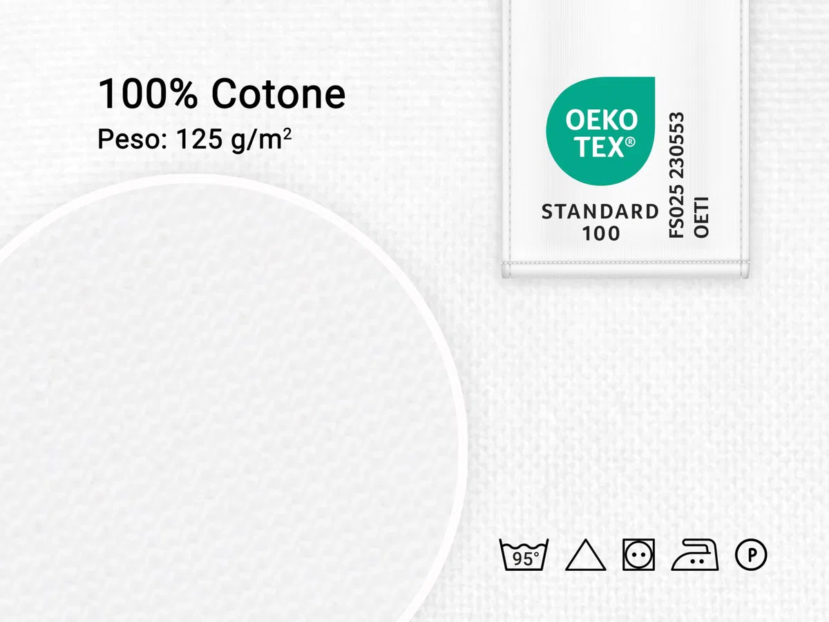 ZOLLNER Lenzuolo da letto - coprimaterasso in cotone - perfetto anche per L'estate - 300x300 cm - bianco - senza elastici - qualità alberghiera