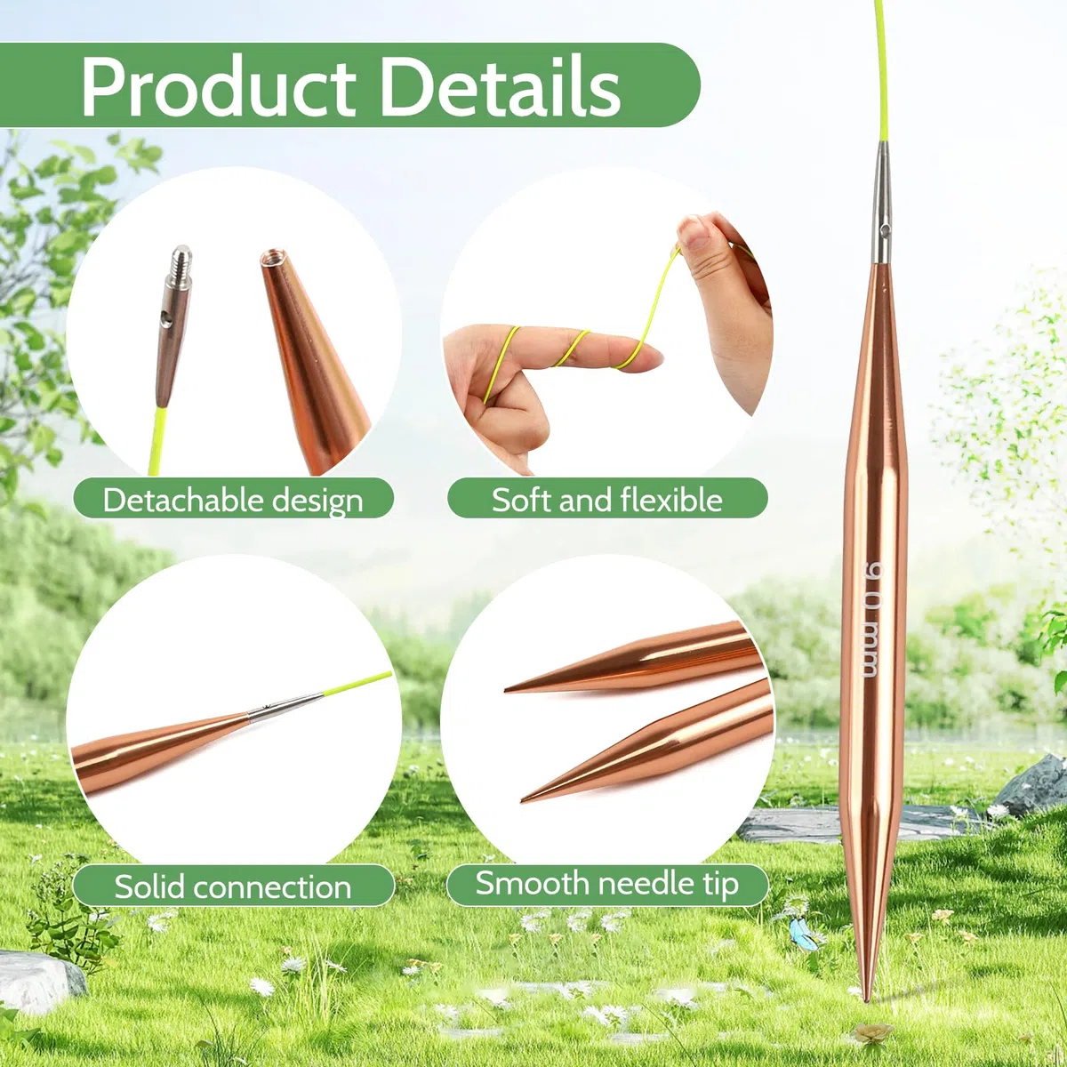 Set di Ferri Circolari Intercambiabili, 13 Paia di Ferri da Maglia da 3,0-10,0mm con Cavi da 40/60/80/100 cm, Borsa e Altri Accessori, Ferri da Maglia Polivalenti per Appassionati di Maglia