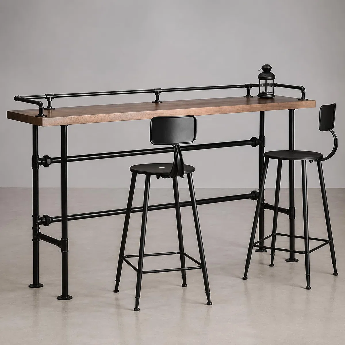 Industrial Counter Pannello Segnaletica Cartoncino Ferro Legno Durevole per Applicazioni Professionali Arredamento Laboratorio Esposizione Bancone Negozio, 120 * 40 * 105cm Spessore Tavola 5cm