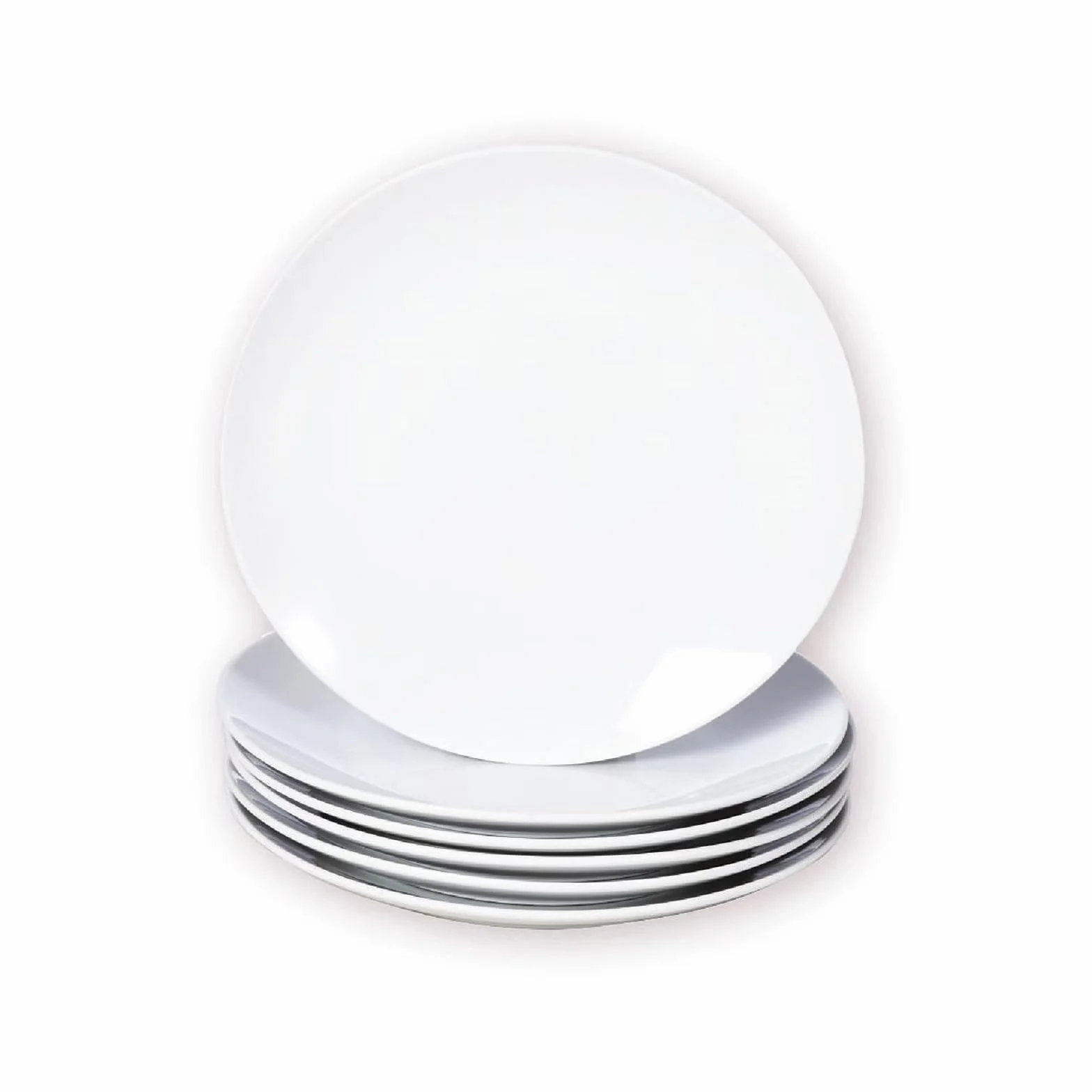 Miicol Piattini da dessert, Piattini per torta in ceramica da 15 cm, Piatti per colazione bianchi, Mini piatti di porcellana, Per servire torta, pane, insalata, snack, Set di 6 pezzi