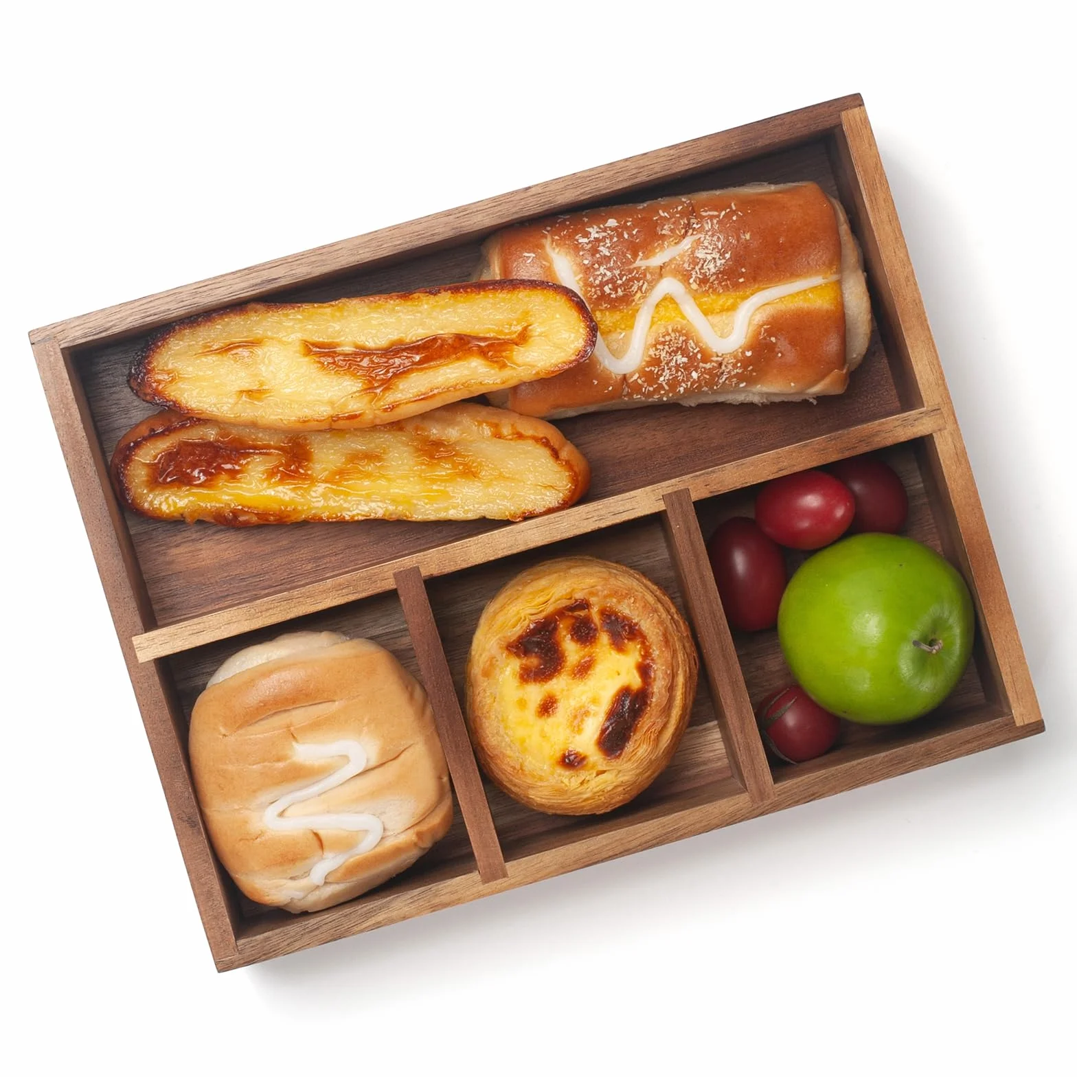 XIMISISE Porta bustine di tè, organizer per bustine di tè in legno di acacia, cestino per caramelle, organizer per pacchetti di zucchero, organizer per condimenti per caffetterie
