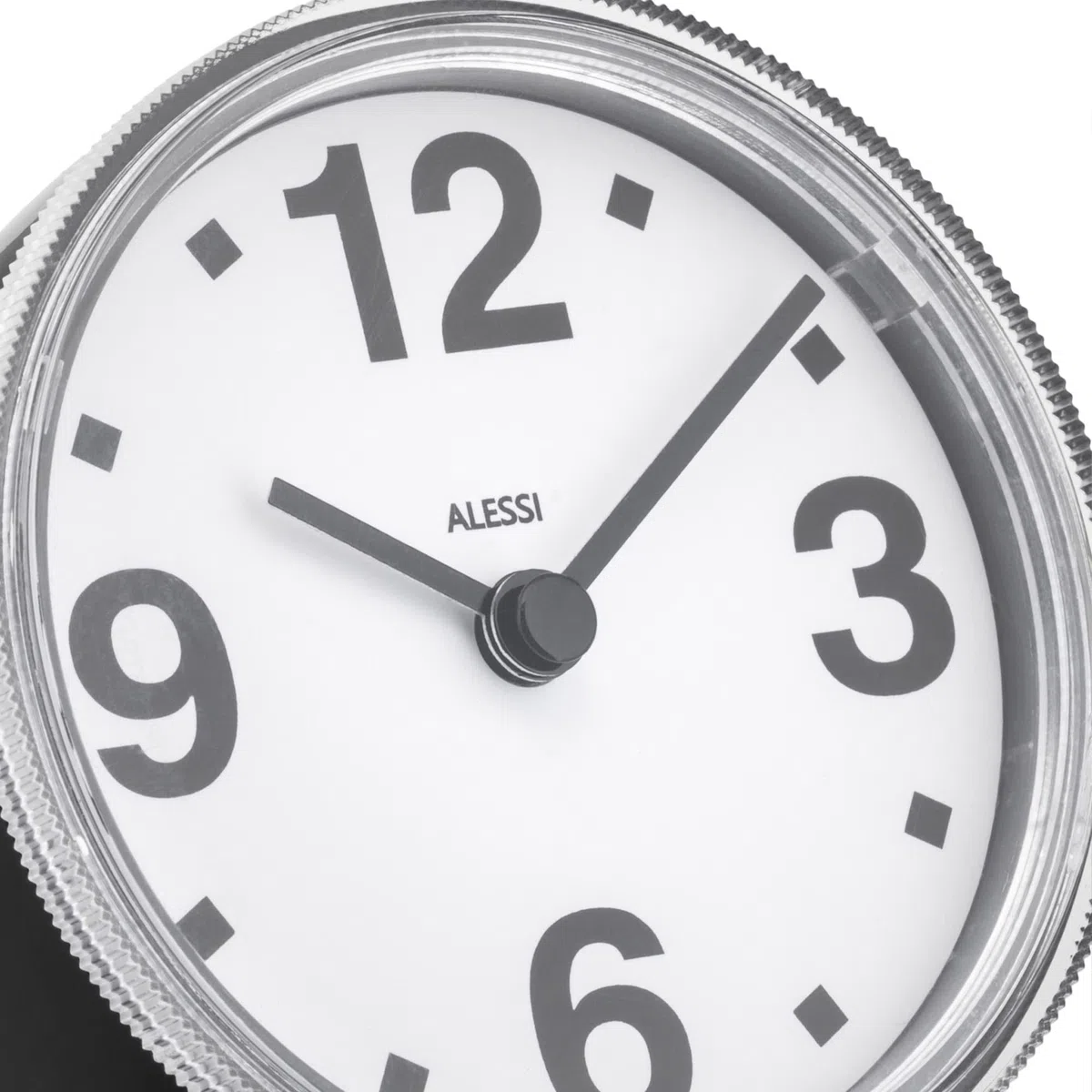 Alessi 01 B Cronotime Orologio da Tavolo in ABS, Nero