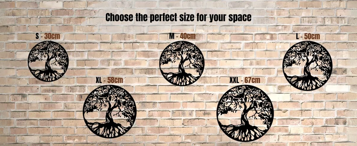 VAILLA Albero della vita Decorazione in legno, murale in legno, immagini 3D, decorazione da parete per casa, ufficio, camera da letto, soggiorno (Albero 3)