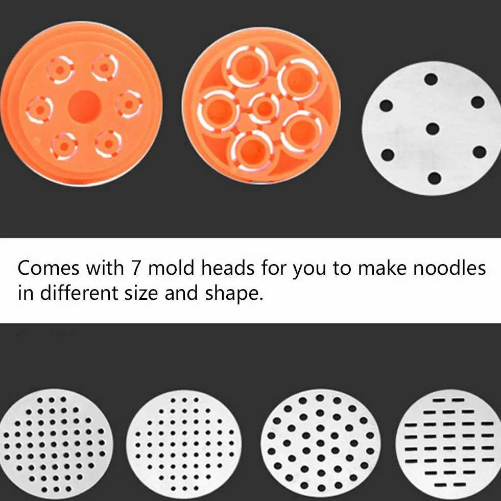 MAGT Macchina per la Pasta, Torchio per Pasta in Acciaio Inossidabile Torchietto Stampo Passatelli Pasta Maker Manuale con 7 Stampi