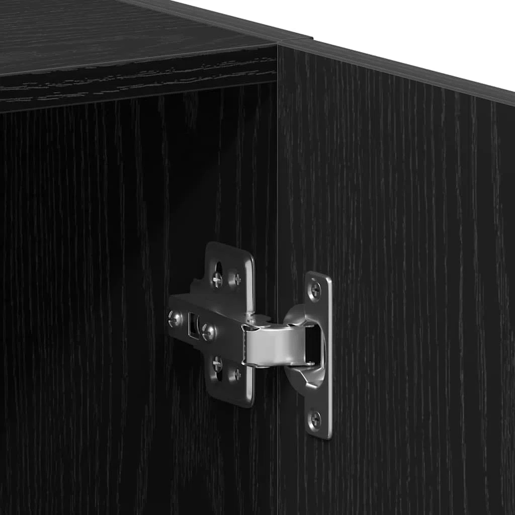 vidaXL Mobile per Lavatrice Rovere Nero 64x25,5x190 cm