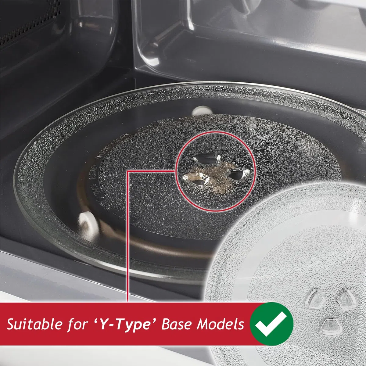 Spares2go piatto girevole in vetro per Panasonic forno a microonde (284 MM)