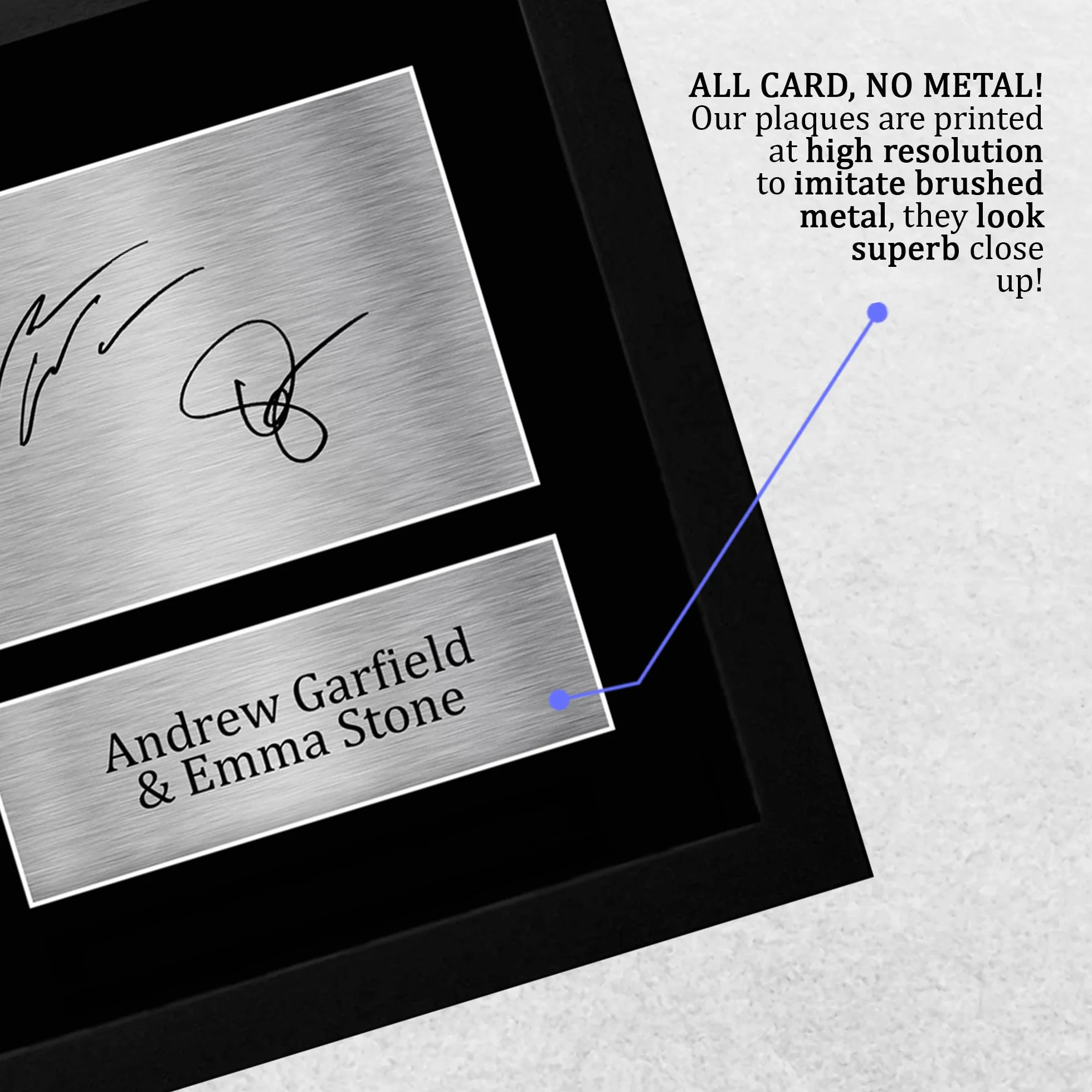 HWC Trading FR A4 Andrew Garfield & Emma Stone Spider-Man Regali Stampati Autografo Firmato Immagine Per Gli Appassionati Di Memorabilia Di Film - A4 Framed