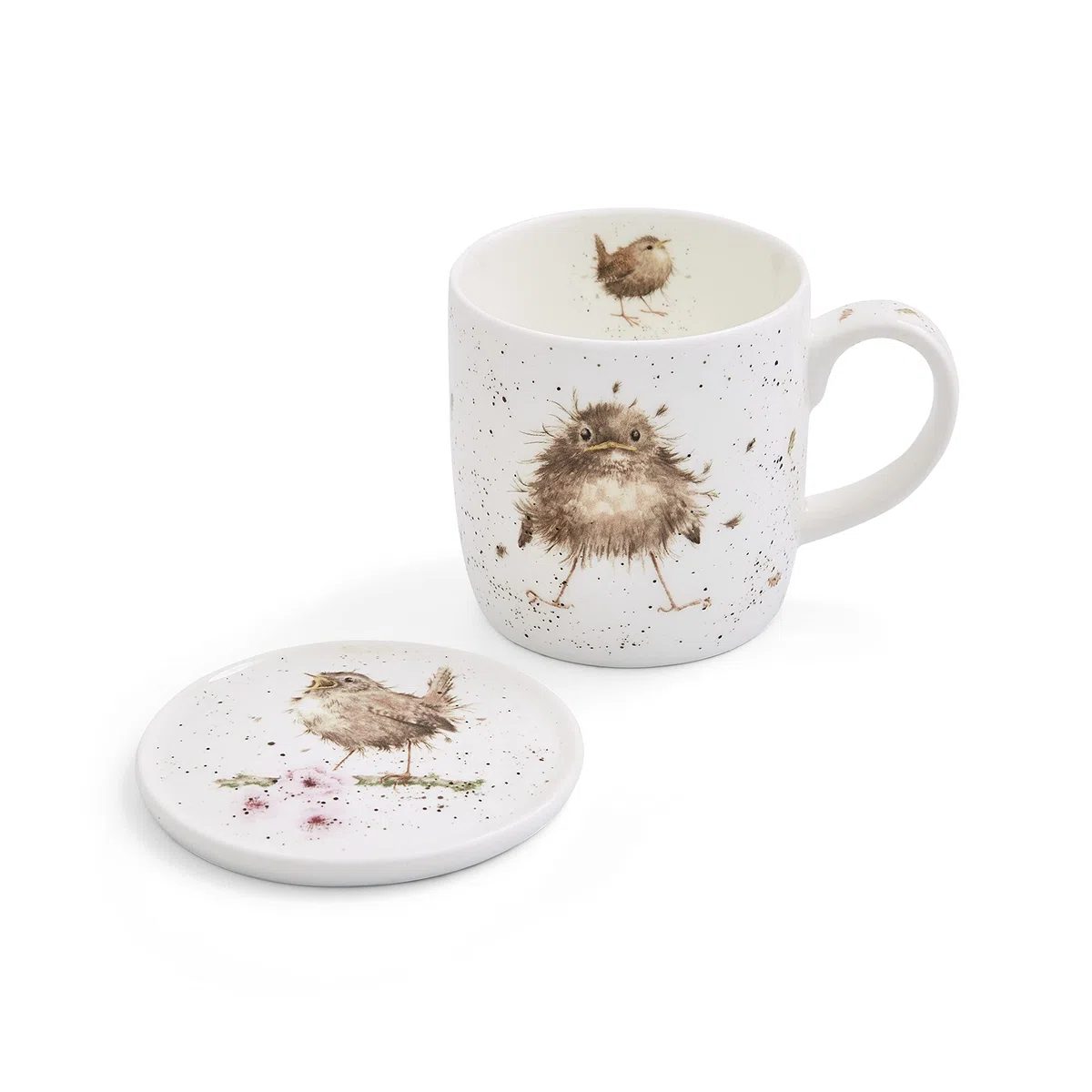 Wrendale by Royal Worcester - Tazza e sottobicchieri con uccelli, multicolore