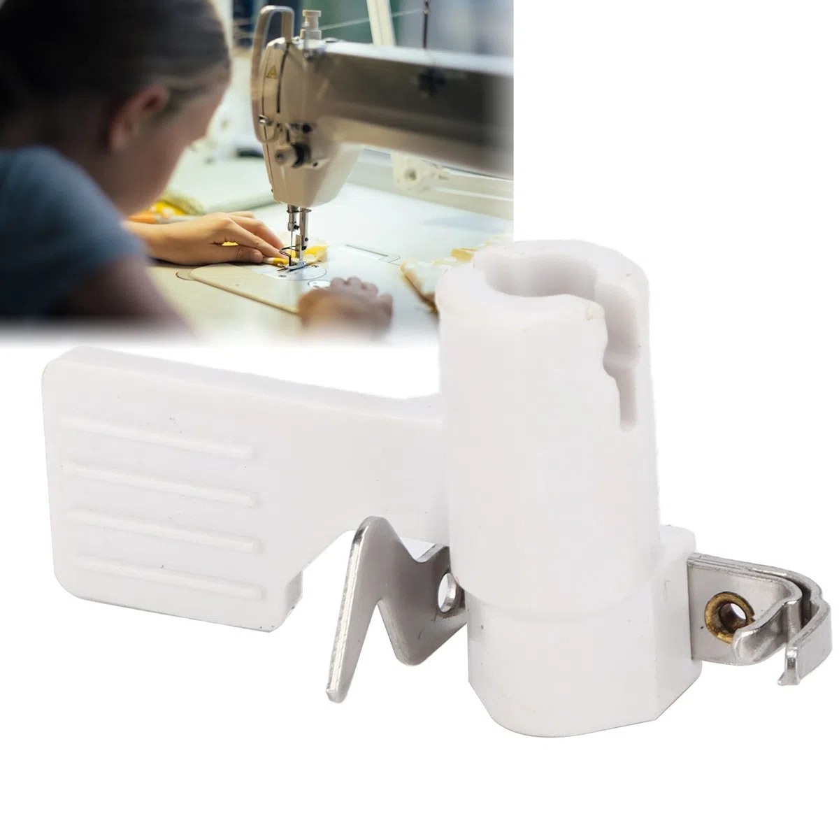 Infila ago per Cucire, Strumento Automatico Multifunzionale per Sartoria in Acciaio Inossidabile, Compatibile con l'infila ago Singer Heavy Duty Series per lavori Artigianali.