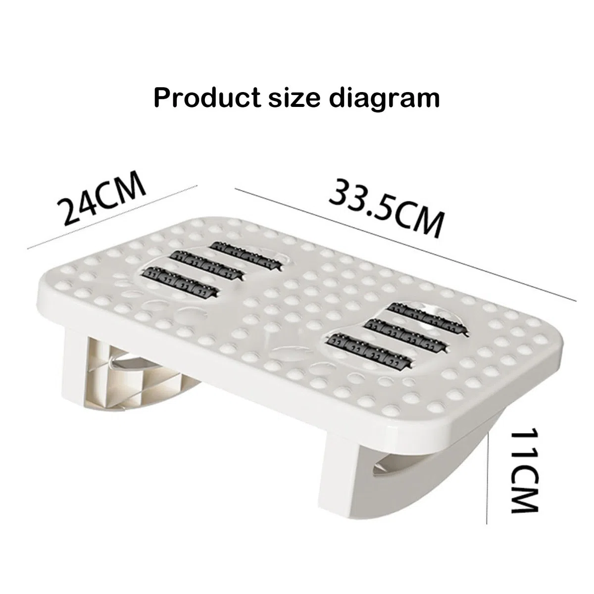 Poggiapiedi per la salute delle gambe, poggiapiedi per l'oscillazione delle gambe, supporto scientifico per le gambe, utilizzo multi-sito, adatto per ufficio/casa(black,33.5 * 24 * 11cm)