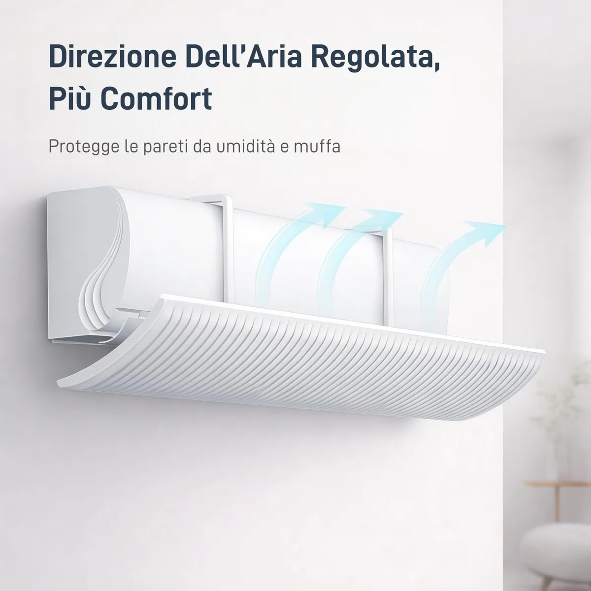 Deflettore Condizionatore Universale, Deflettore Aria Condizionata Regolabile, Deviatore Aria Condizionatore Anti Diretto Blowing, Deflettore per Condizionatore per Ufficio e Casa