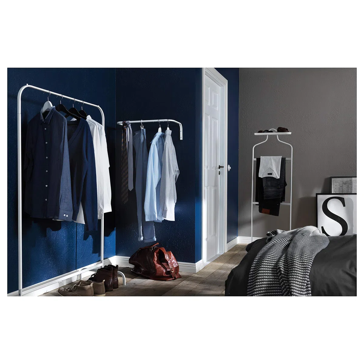 MULIG appendiabiti 99x46x151 cm bianco