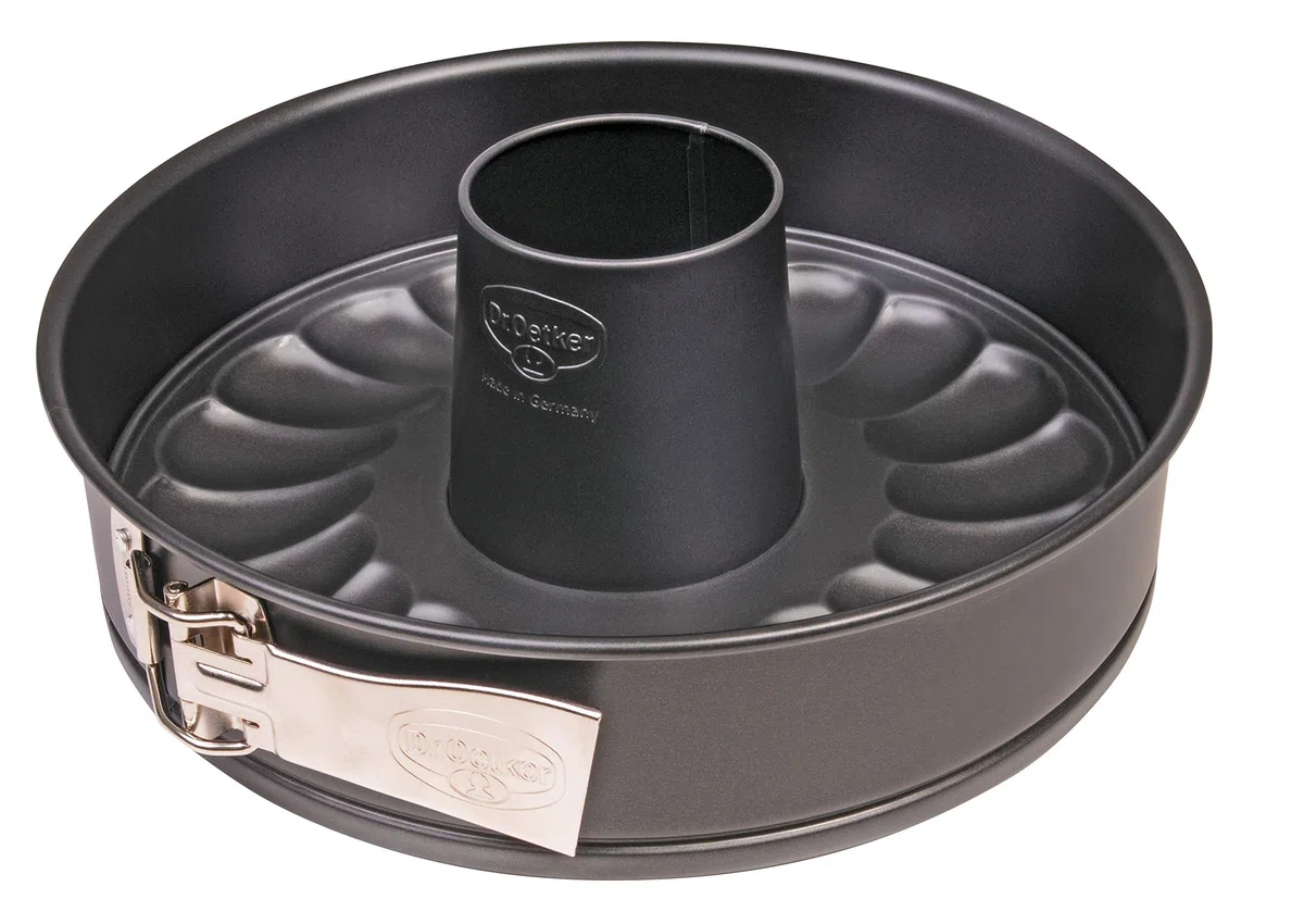 Dr. Oetker Tradition Tortiera Apribile 2 Fondi, Alluminio, Nero, 28 Cm
