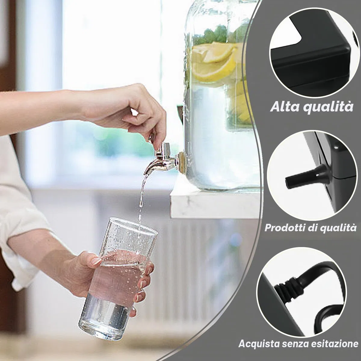 Sporgo Generatore di Ozono 1000Mg: Spina EU Ozonizzatore Depuratore per Acqua e Aria, Trattamento per Verdura, Acquario, Generatore di Ozono per Rimuovere gli Odori da Acqua e Aria