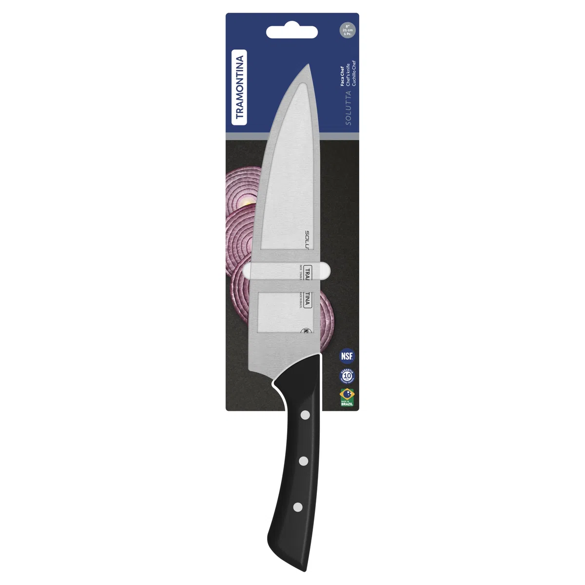 Tramontina Coltello Chef in acciaio inox Solutta 21 cm