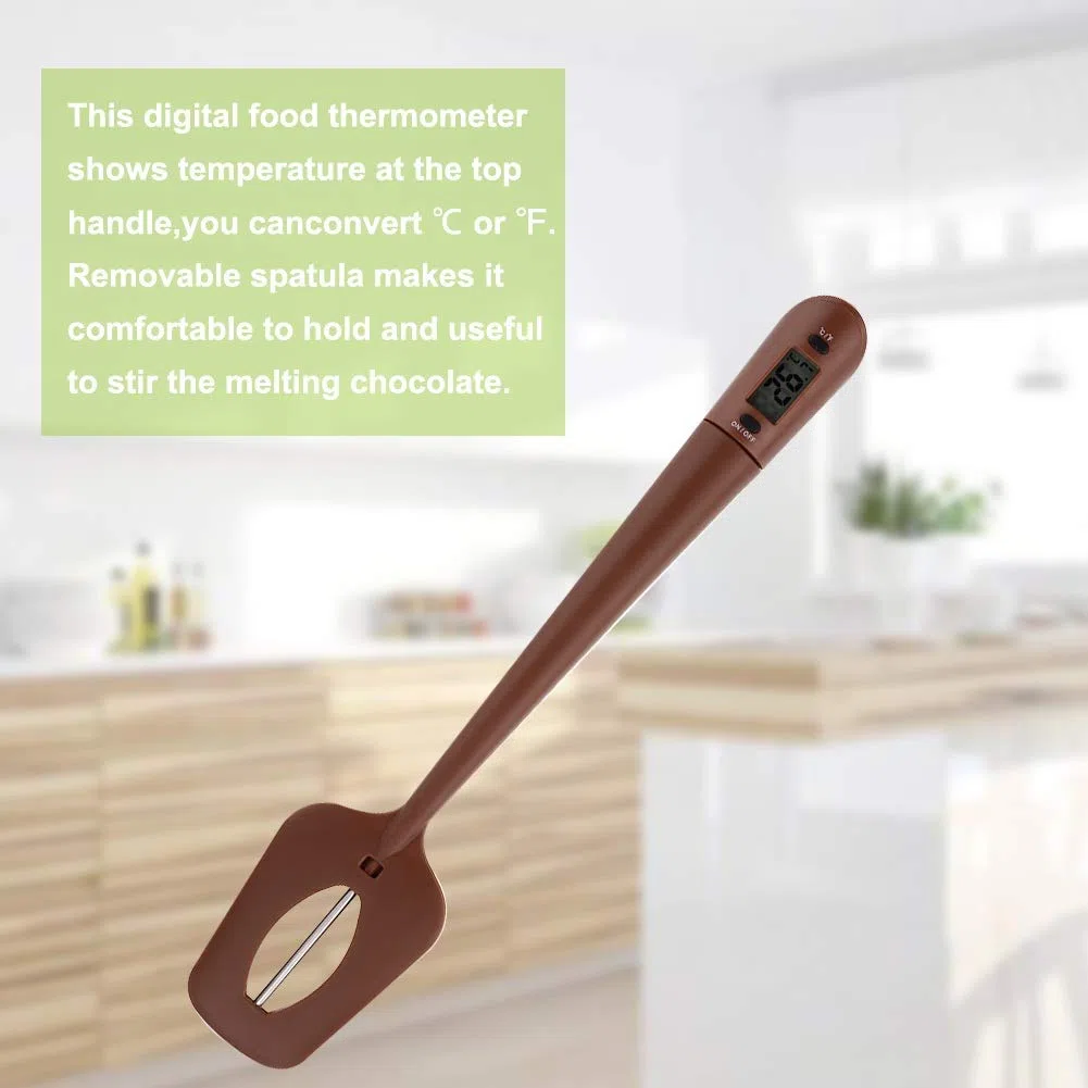 MAGT Termometro per Cioccolato, Termometro Digitale in Silicone Termometro da Forno con Display per Creme Sciroppi Salsa